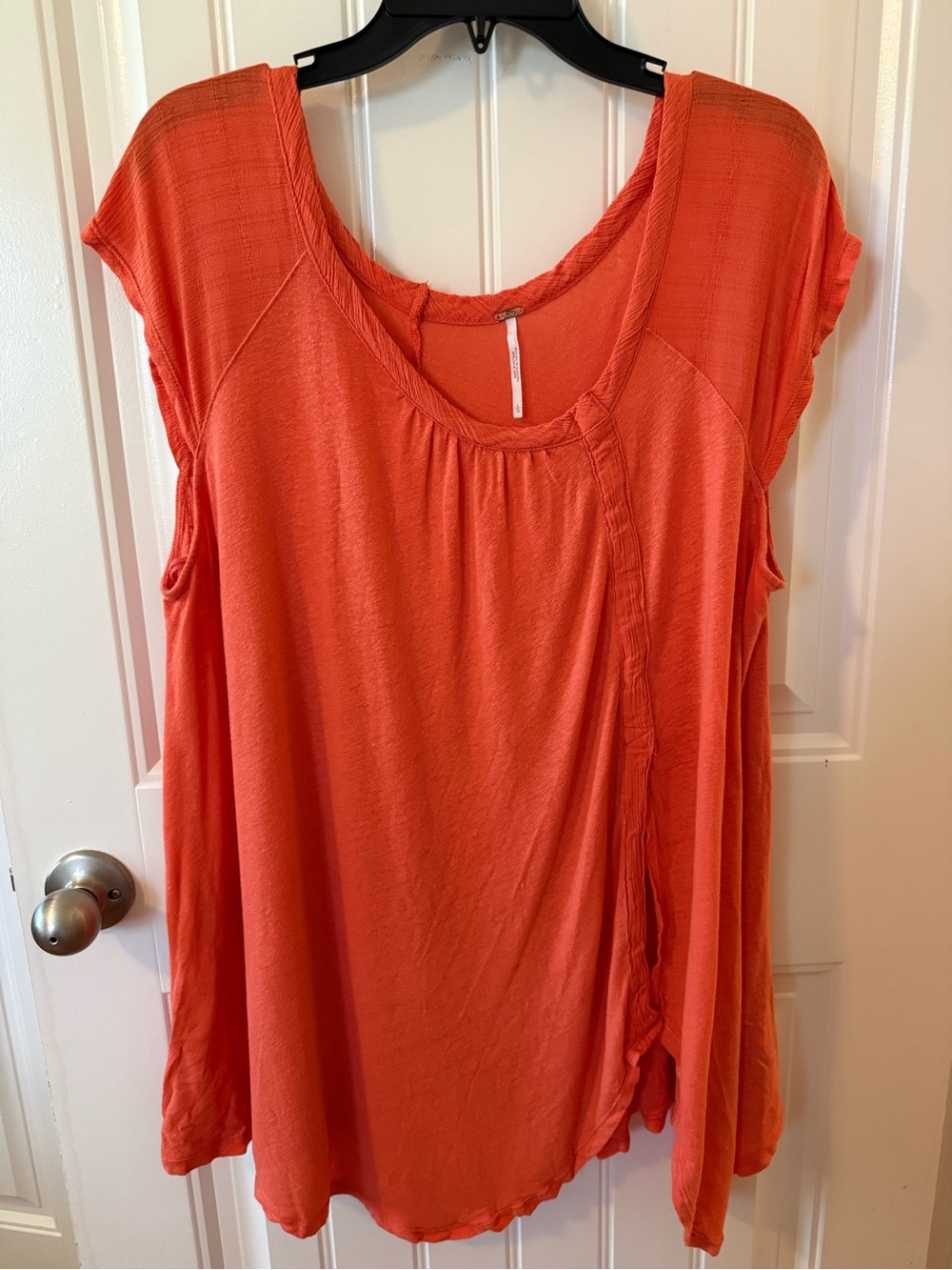 Free People Coral Scoop Neck Short Sleeve Tunic